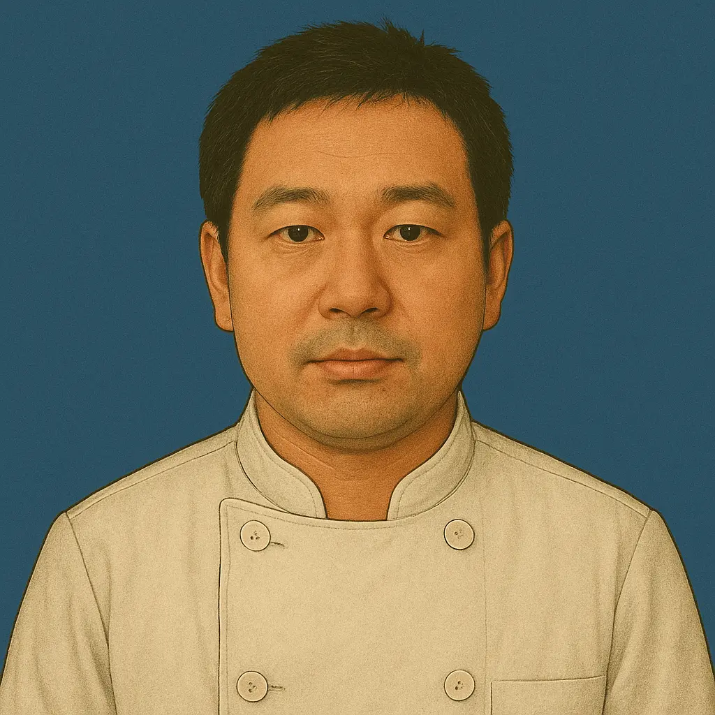 飲食業40代男性社長のイラスト
